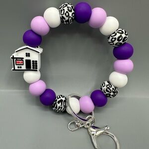New Home Owners Themed Decorative
Wristlet, Keychain Accessory, Silicone Beads